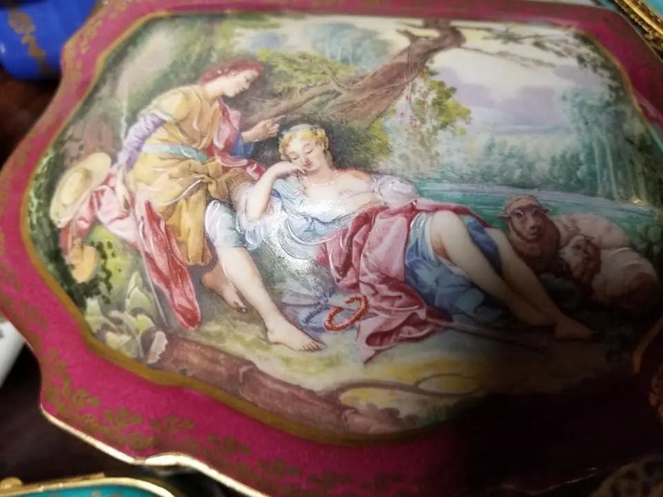Lovers Jewelry Box for Romantic Elegance Porcelain Limoges Jewelry Love Valentine French Trinket Box