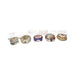 A collector's shelf lined with hand-painted Limoges boxes, French porcelain artistry on display
