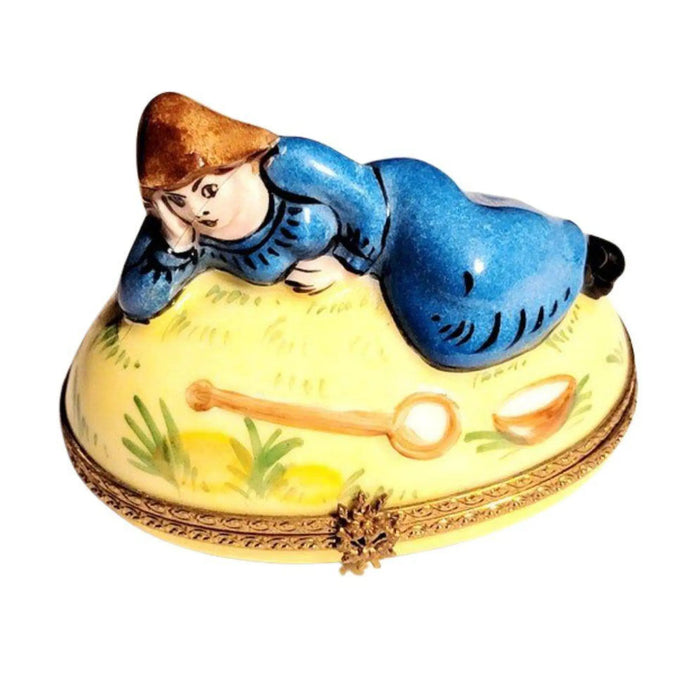 Maiden Girl Limoges Box for Home Decor Porcelain Limoges women world travel French Trinket Box