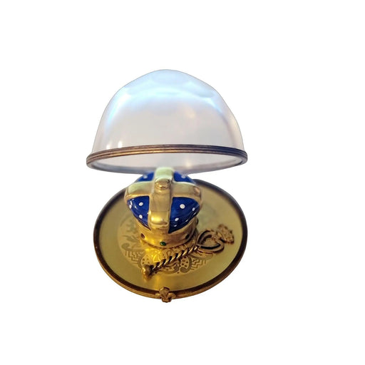 Mardi Gras Crown Box for Collectors Porcelain Limoges london Rochard Limoges Box travel hat French Trinket Box