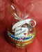 Merry Christmas Celebration Box Porcelain Limoges xmas theme xmas glasses gift French Trinket Box