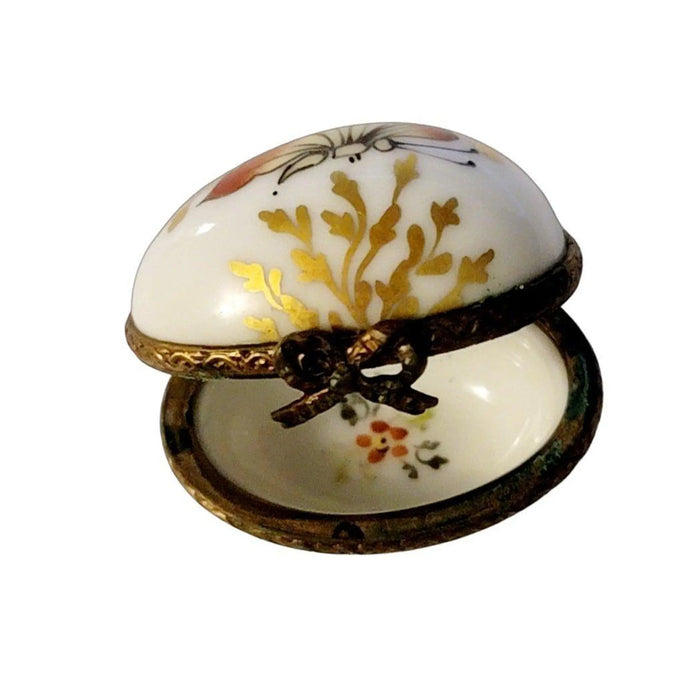 Butterfly Porcelain Egg for Collectors Porcelain Limoges Egg Butterfly French Trinket Box