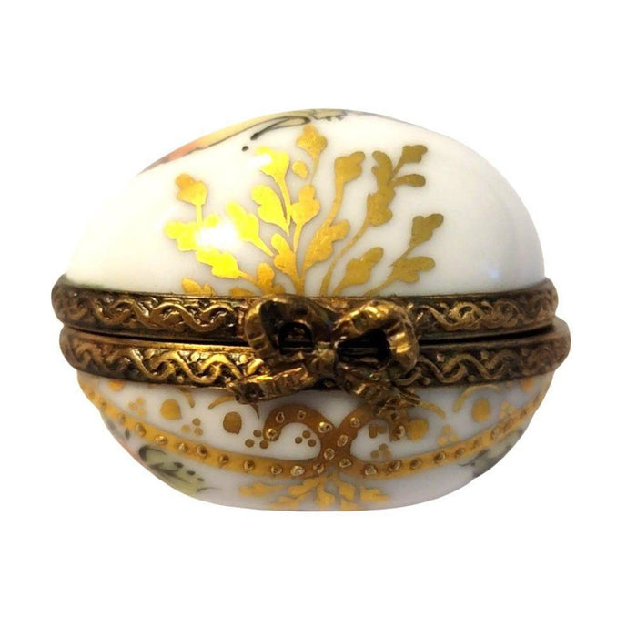 Butterfly Porcelain Egg for Collectors Porcelain Limoges Egg Butterfly French Trinket Box