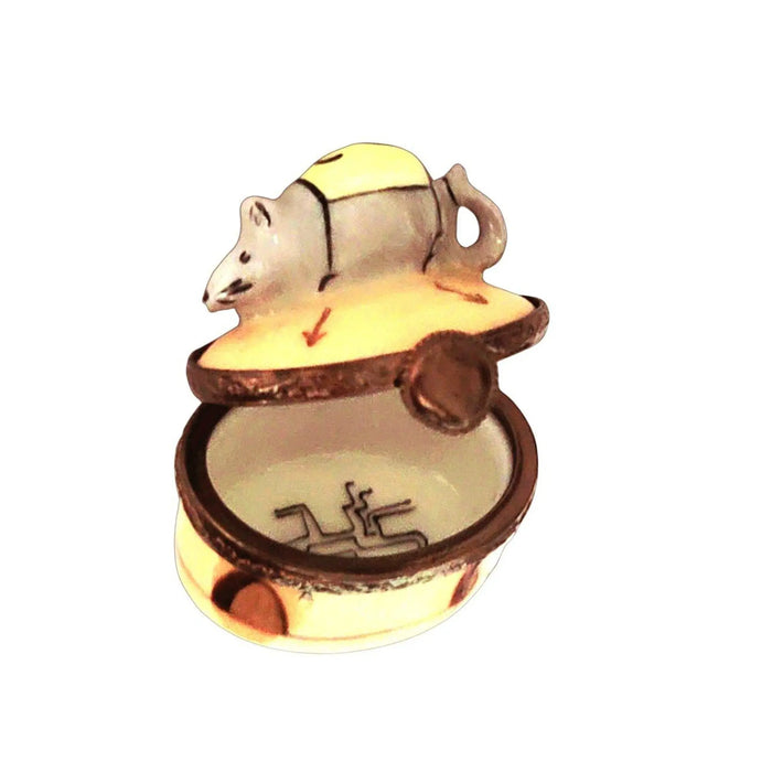 Mini Race Mouse Box for Collectors Porcelain Limoges rabbit French Trinket Box