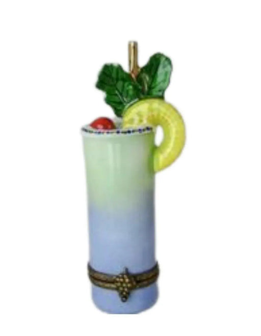 Pineapple cocktail Limoges Box for Collectors Porcelain Limoges Wine Spirits Beach French Trinket Box