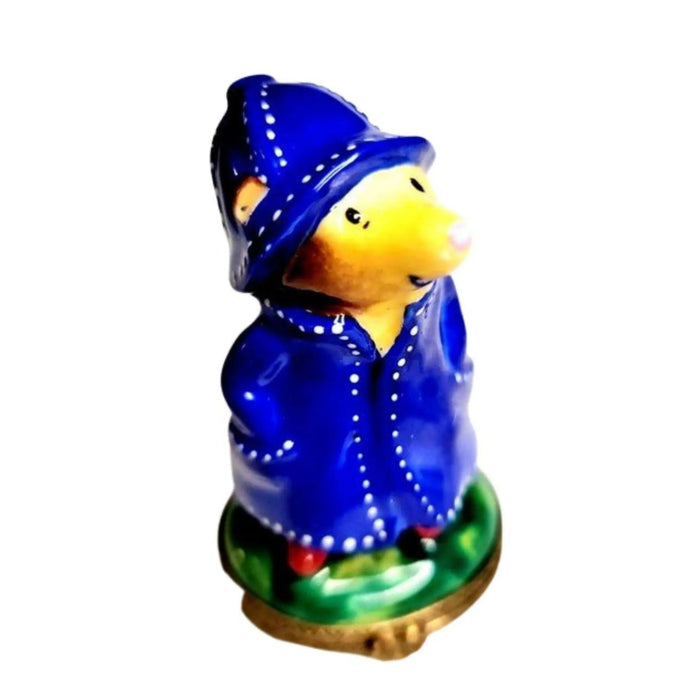 Mole in Raincoat Collectible Box Porcelain Limoges mole farm critters first French Trinket Box