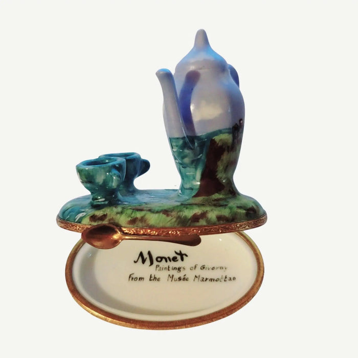 Monet Giverny Teapot Set for Tea Lovers Porcelain Limoges China Fine Art French Trinket Box