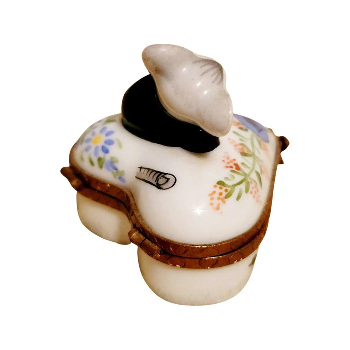 Musical Love Mouse for Romantic Keepsakes Porcelain Limoges mouse heart love valentine French Trinket Box