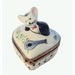 Musical Love Mouse for Romantic Keepsakes Porcelain Limoges mouse heart love valentine French Trinket Box