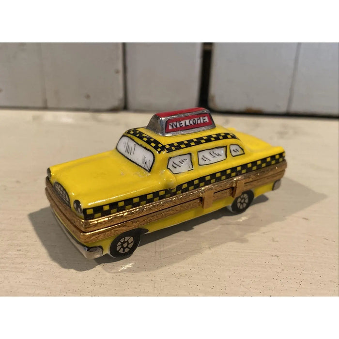 New York Taxi Limoges Box for Collectors Porcelain Limoges vehicle united states French Trinket Box