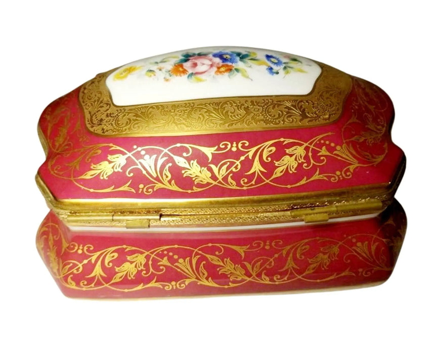 Montaigne Jewelry Chest for Collectors Porcelain Limoges jewelry tradtional French Trinket Box