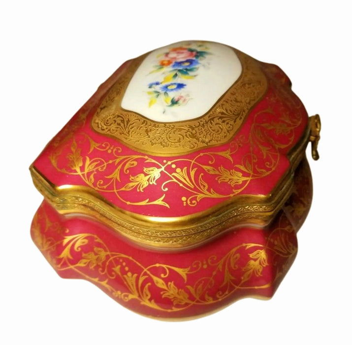 Montaigne Jewelry Chest for Collectors Porcelain Limoges jewelry tradtional French Trinket Box