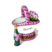 Hand-painted Picnic Basket Flowers Champagne Limoges box, French artistry for lovers of fine art