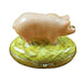 Pig on Straw Limoges Box for Animal Lovers Porcelain Limoges pig French Trinket Box