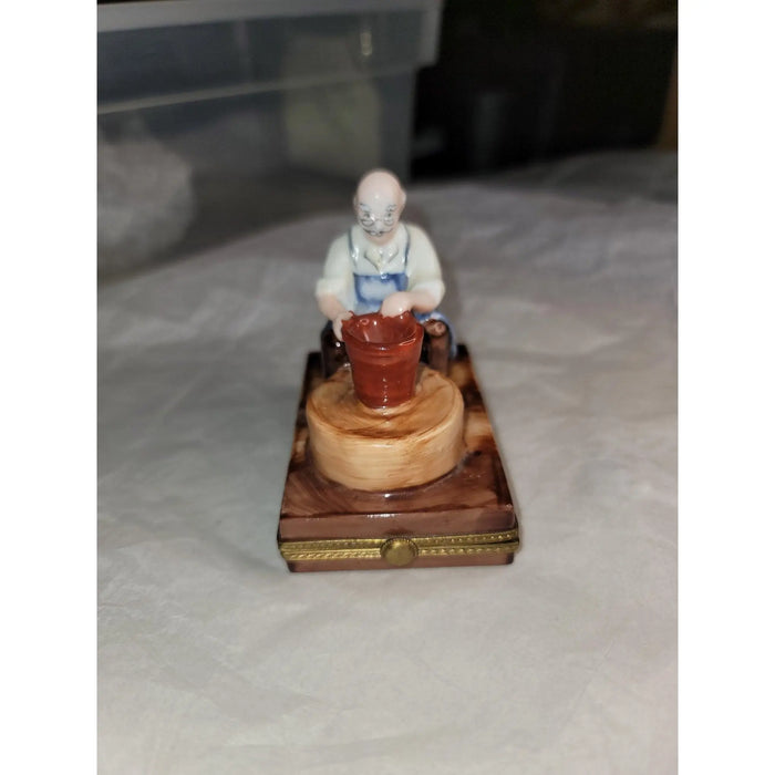 Pottery Maker Limoges Box for Collectors Porcelain Limoges Art Limoges Box French Trinket Box