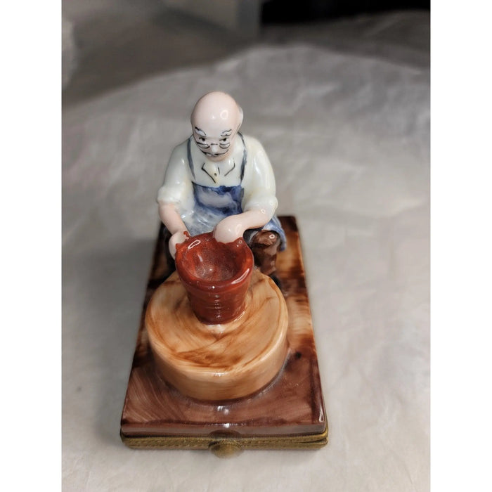 Pottery Maker Limoges Box for Collectors Porcelain Limoges Art Limoges Box French Trinket Box