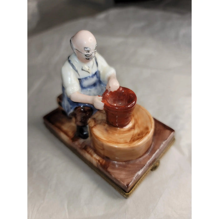 Pottery Maker Limoges Box for Collectors Porcelain Limoges Art Limoges Box French Trinket Box