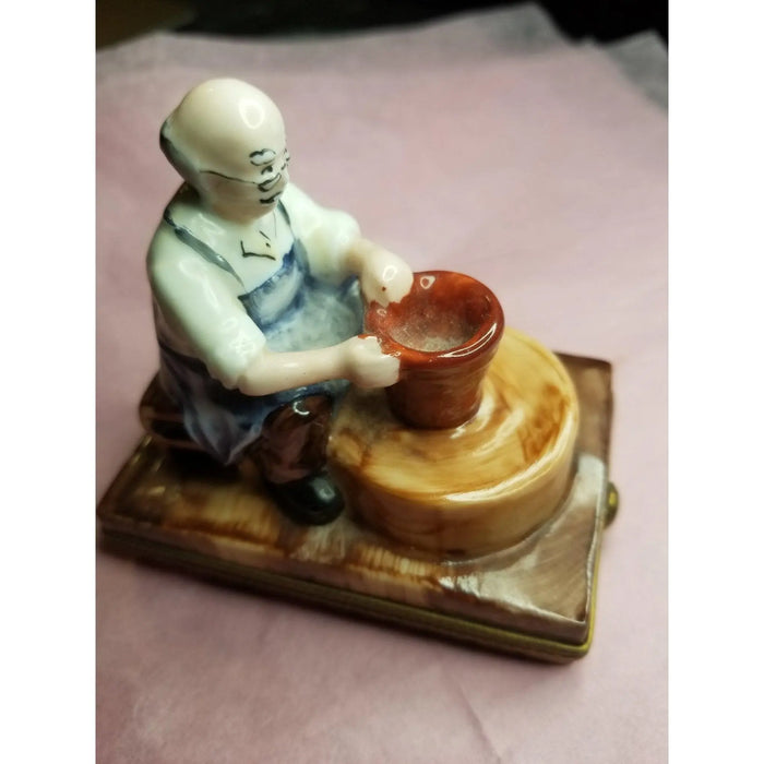 Pottery Maker Limoges Box for Collectors Porcelain Limoges Art Limoges Box French Trinket Box