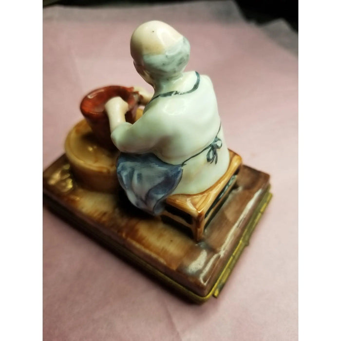 Pottery Maker Limoges Box for Collectors Porcelain Limoges Art Limoges Box French Trinket Box