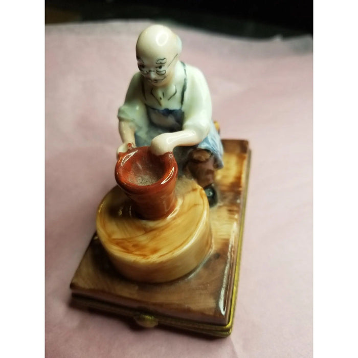 Pottery Maker Limoges Box for Collectors Porcelain Limoges Art Limoges Box French Trinket Box