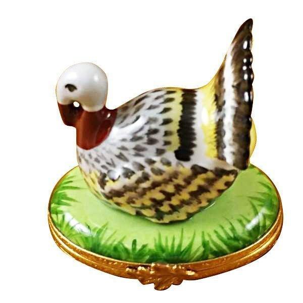 Proud Turkey Limoges Box for Collectors Porcelain Limoges Farm Bird French Trinket Box