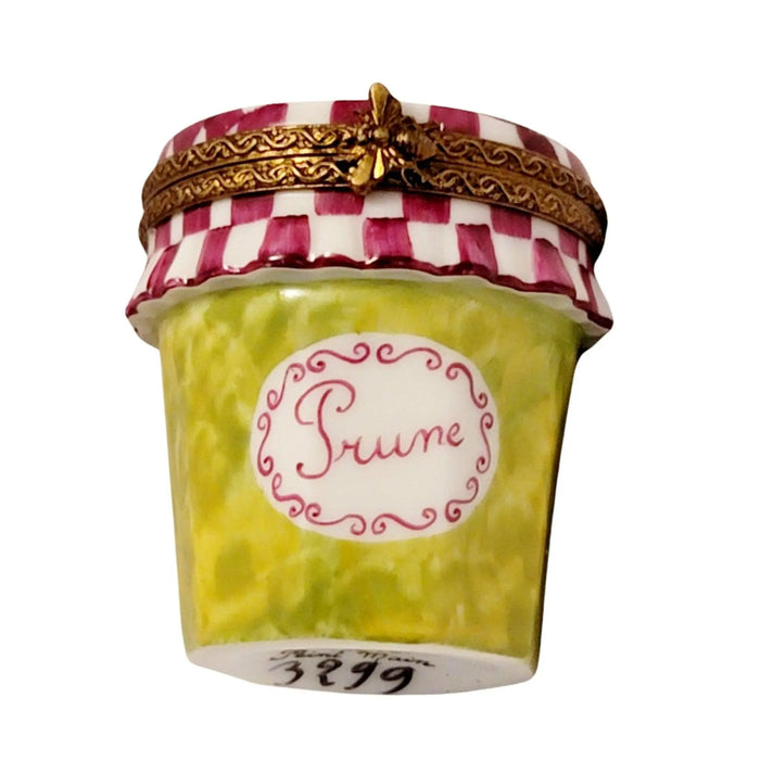 Prune Jam Jar for Home Decor Porcelain Limoges Food French Trinket Box