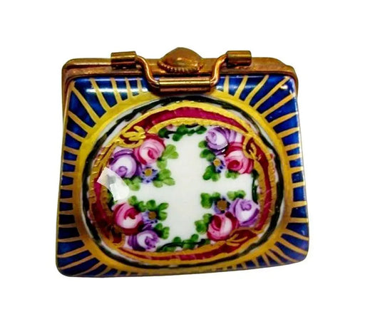 Sevre Roses Limoges Box for Elegant Gifting Porcelain Limoges traditional purse hat fashion women French Trinket Box