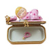 Baby In Pink Bed w Pacifier Baby Limoges Box - Limoges Box Boutique