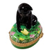 Black Cat w Butterfly Limoges Box - Limoges Box Boutique