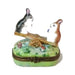 Artisan-painted Rabbit Seasaw Limoges box from France, a cherished collectible