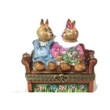 A thoughtful gift for Francophiles: the Rabbits on Bench Limoges box