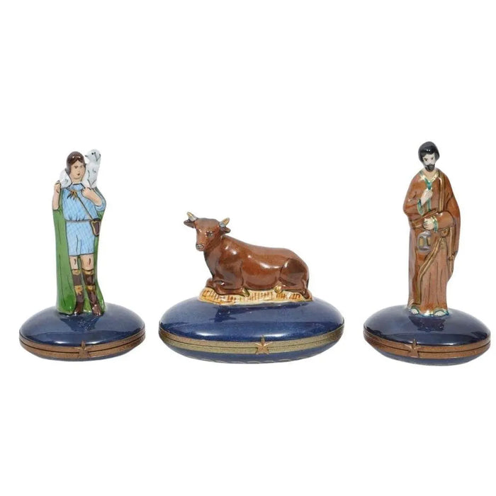 Rare Limoges Nativity Set for Holiday Gifting Porcelain Limoges nativity French Trinket Box
