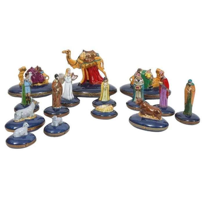 Rare Limoges Nativity Set for Holiday Gifting Porcelain Limoges nativity French Trinket Box
