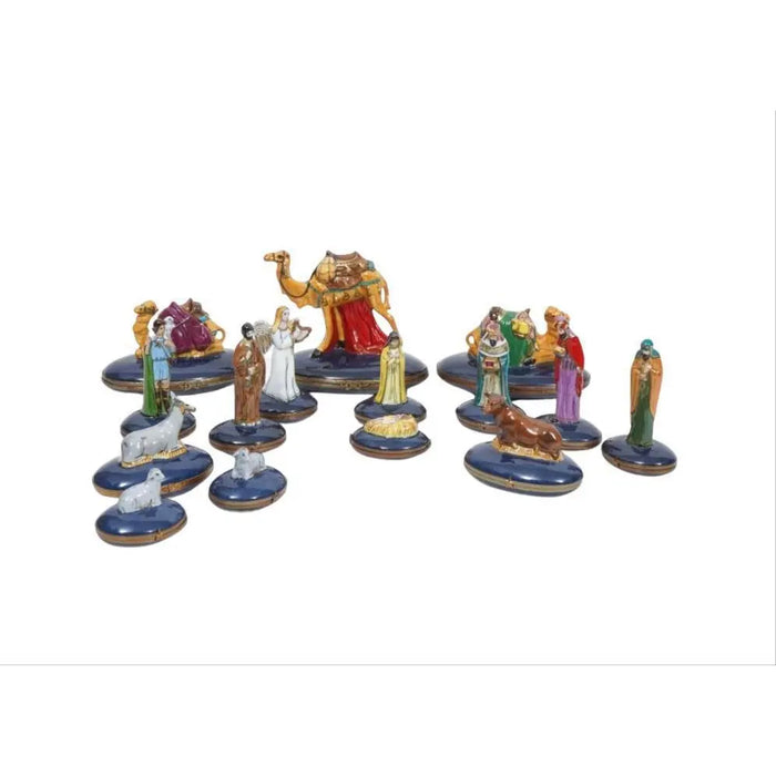 Rare Limoges Nativity Set for Holiday Gifting Porcelain Limoges nativity French Trinket Box