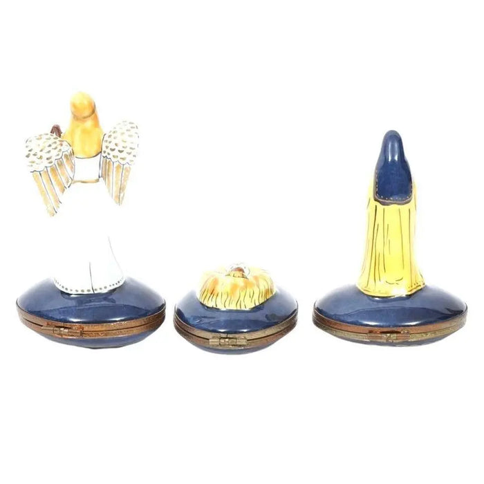 Rare Limoges Nativity Set for Holiday Gifting Porcelain Limoges nativity French Trinket Box