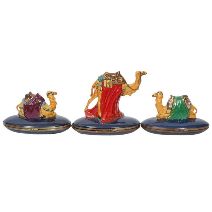 Rare Limoges Nativity Set for Holiday Gifting Porcelain Limoges nativity French Trinket Box