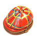 Red Plaid Golf Hat for Golf Enthusiasts Porcelain Limoges Golf hat French Trinket Box