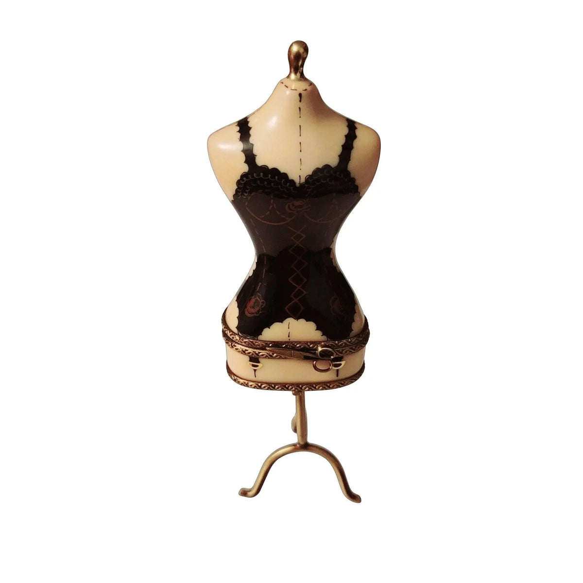 Sexy Black Lingerie Mannequin Limoges Box | Limoges Boutique Sexy Black Lingerie Mannequin Limoges Box | Limoges Boutique