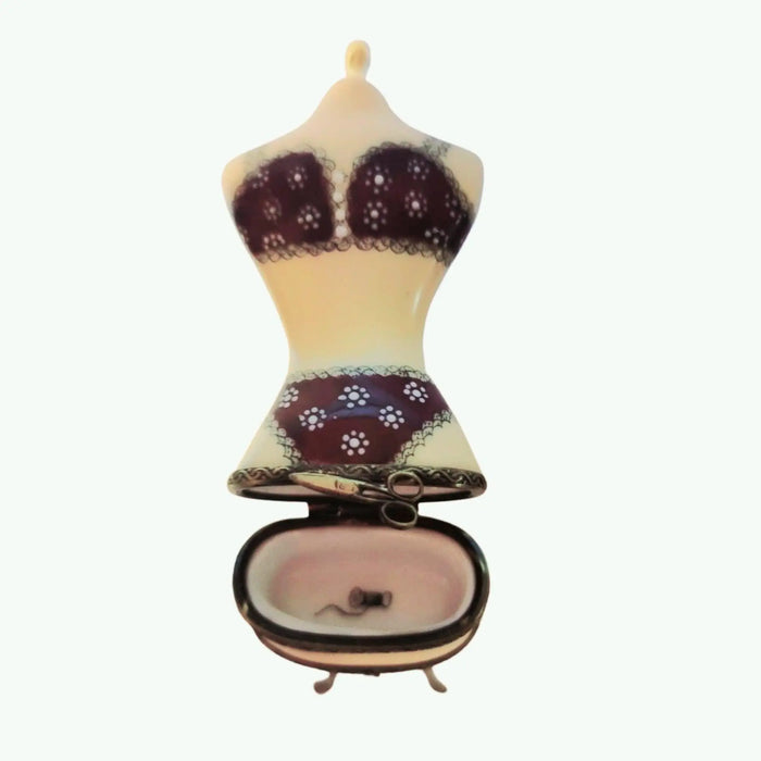 Lingerie Mannequin Box for Fashion Lovers Porcelain Limoges Fashion jewelry women shoes limoges box French Trinket Box