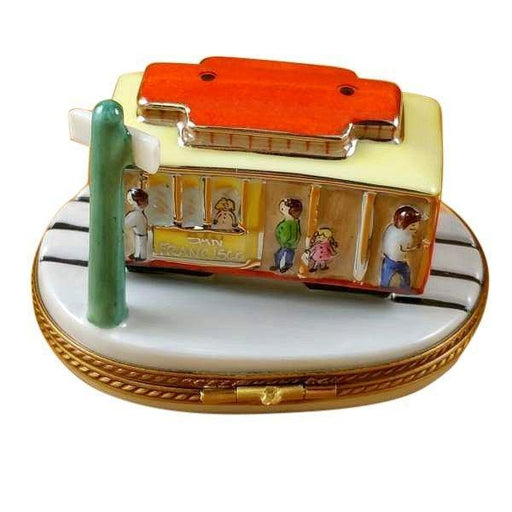 San Francisco Cable Car Limoges Box for Collectors Porcelain Limoges vehicle united states French Trinket Box