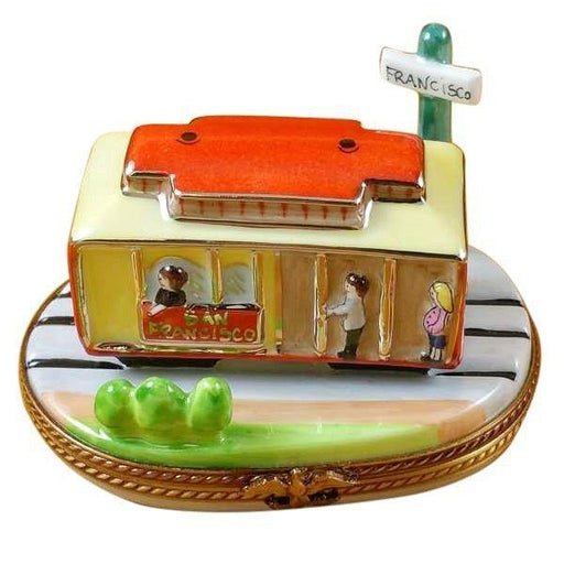 San Francisco Cable Car Limoges Box for Collectors Porcelain Limoges vehicle united states French Trinket Box