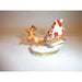 Santa Bear Sleigh Adventure Porcelain Limoges xmas theme teddy French Trinket Box