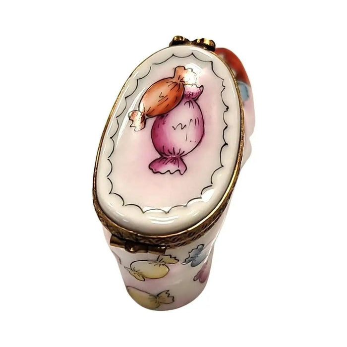 Santa Boot Shoe with Candy Fashion Limoges box painted by hand in Limoges, France, a gift to treasure