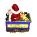 Treasured French collectible: 2 Piece Santa Train Christmas Limoges box, painted by hand