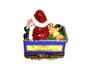 Santa Train Limoges Box Delight Porcelain Limoges Santa vehicle French Trinket Box