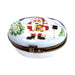 A thoughtful gift for Francophiles: the Santa with Snowman Oval Limoges box