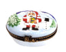 Santa and Snowman Box for Holiday Cheer Porcelain Limoges santa christmas French Trinket Box
