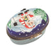 Santa and Snowman Box for Holiday Cheer Porcelain Limoges santa christmas French Trinket Box