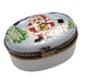 Santa and Snowman Box for Holiday Cheer Porcelain Limoges santa christmas French Trinket Box