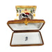 Artisan-painted Santa in Fireplace Christmas Limoges box from France, a cherished collectible